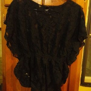 Cute See through Lace Top